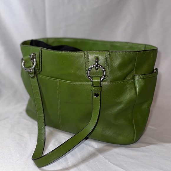 Green Coach Gallery Zip Tote Shoulder Bag - Picture 3 of 4
